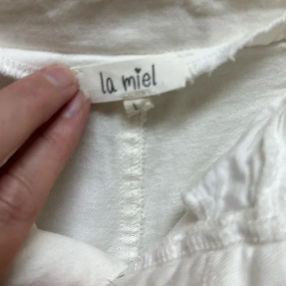 White wide leg capris - Picture 4 of 5